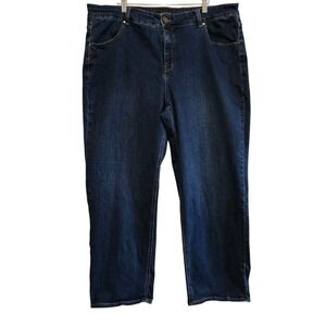 Universal Standard Women's Size 20 Dark Wash Straight Leg Denim Jeans Indigo